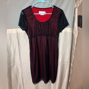 Red and Black Dress